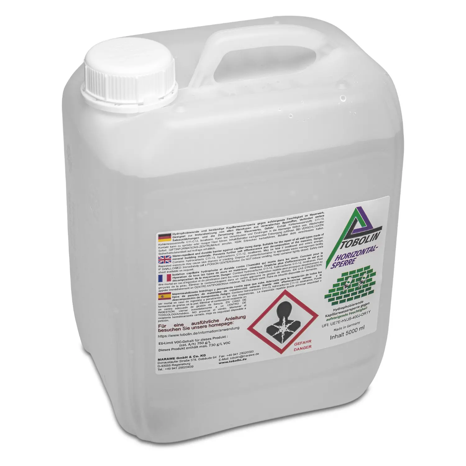 tobolin horizontalsperre mauerwerksabdichtung kanister trockene mauer